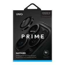 UNIQ OPTIX PRIME SAPPHIRE CAMERA LENS FOR IPHONE 16 PRO AND PRO MAX | GUNMETAL BLACK